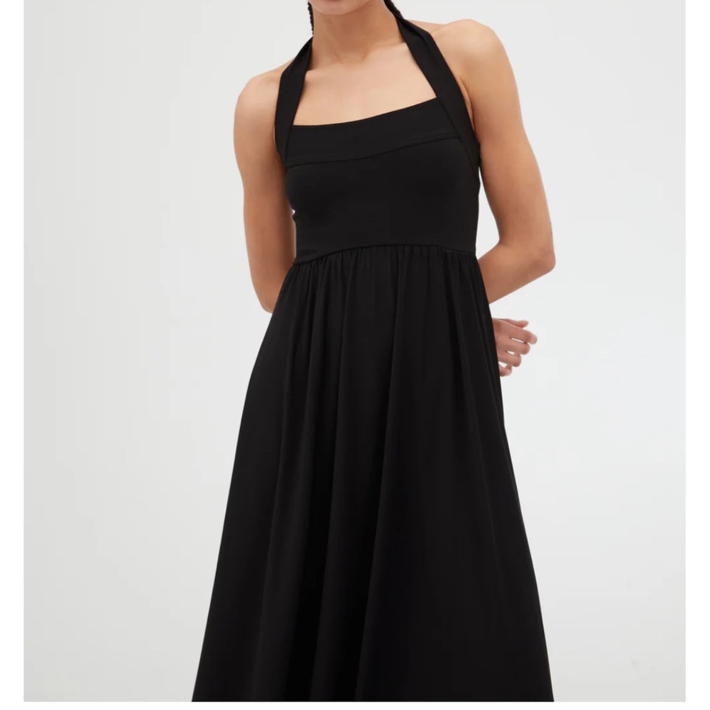 Hill House -The Fleur Midi Dress Elegant Black Halter Dress excellent condition